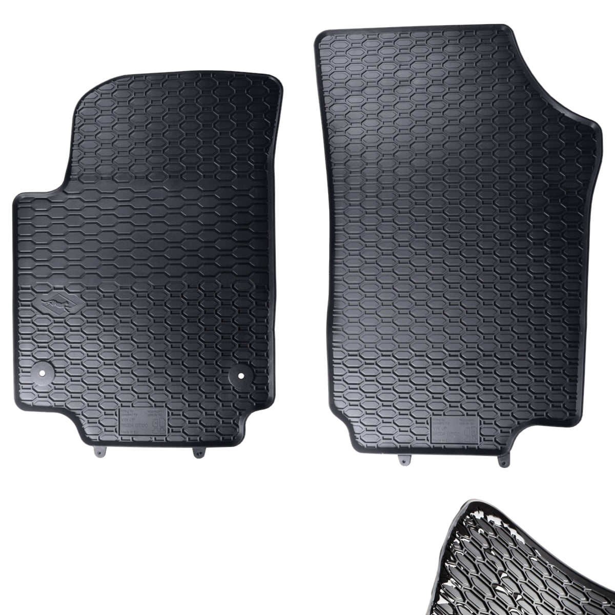 Dywaniki gumowe Geyer&Hosaja czarne do VOLKSWAGEN UP! 1 I Hatchback od 2011_2