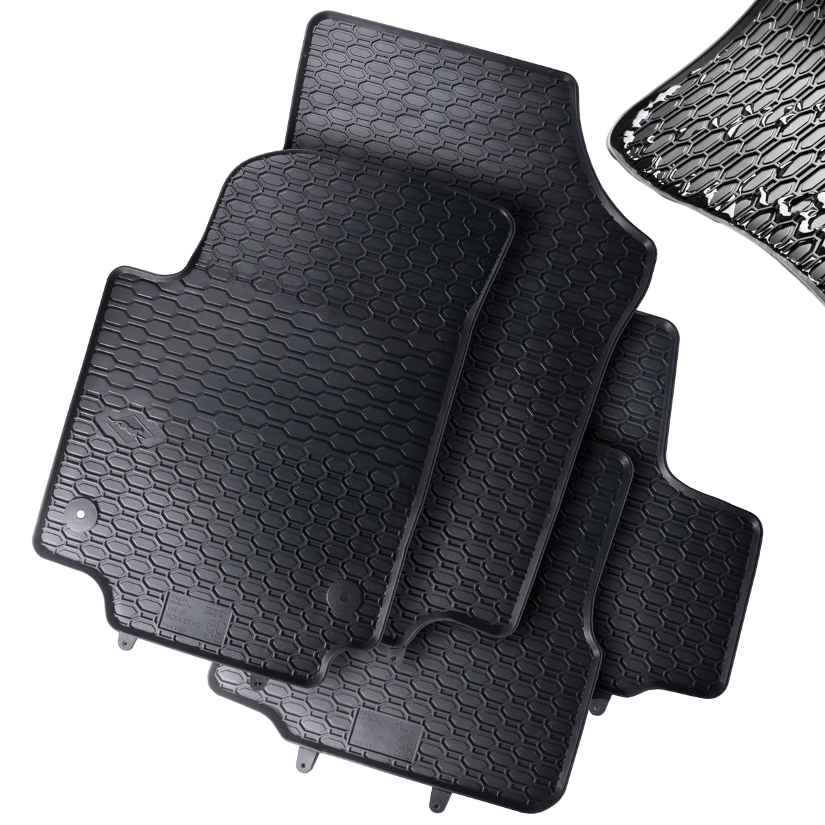 Dywaniki gumowe Geyer&Hosaja czarne do SKODA CITIGO 1 I Hatchback 2011 - 2019_2