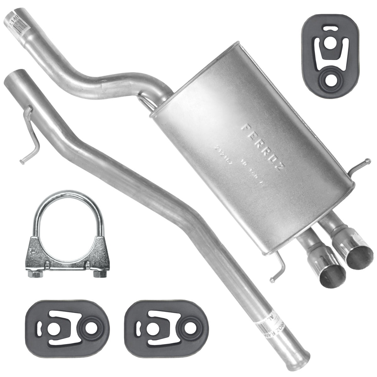 Ferroz Zestaw tłumików do Mercedes C-Klasse C 200 C 220 W203 T203 S203 2.2 CDI Sedan| Kombi (10.2000-02.2007)_1