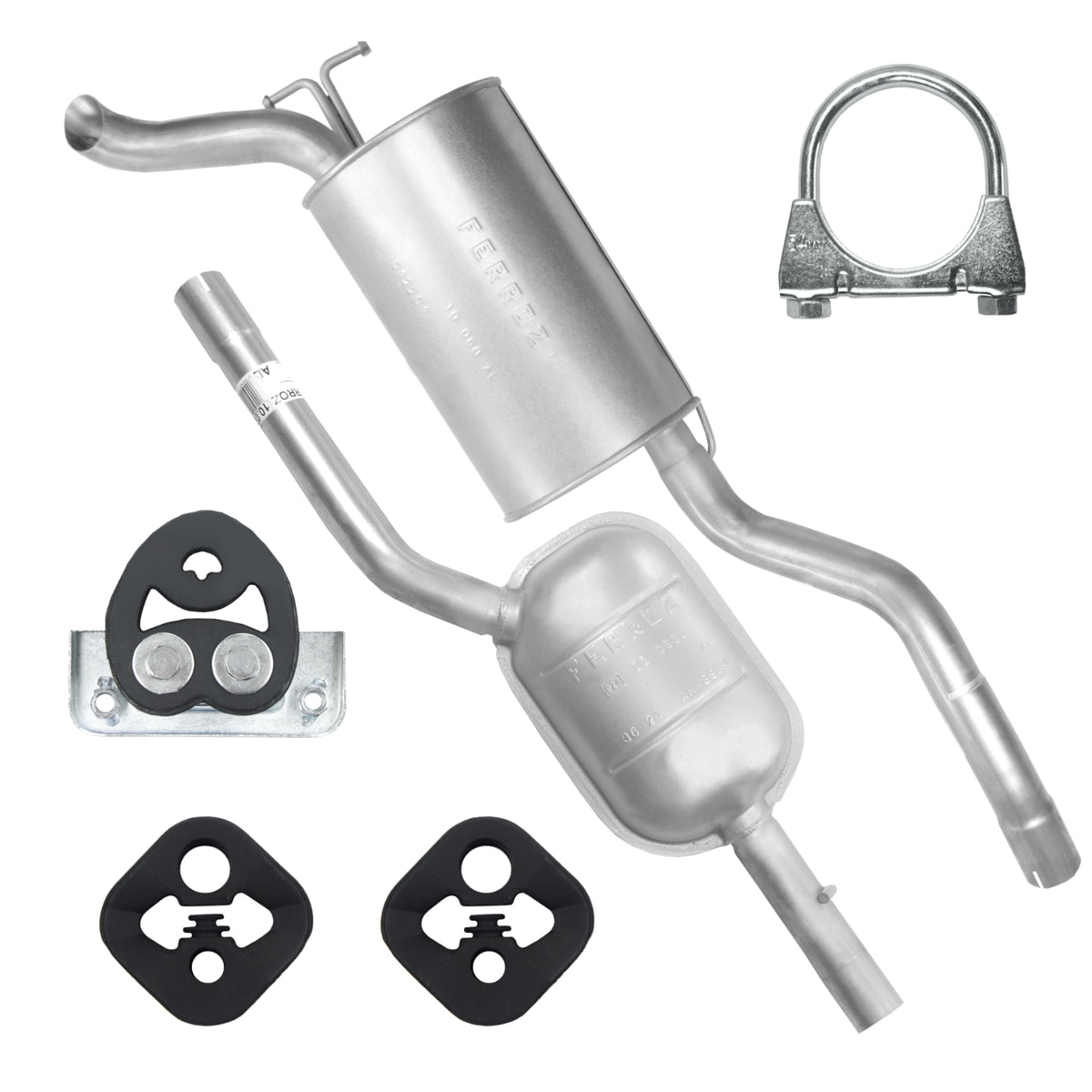 Ferroz Zestaw tłumików do Mercedes E E200 E220 E230 W210 2.0 / 2.0 D / 2.2 D / 2.3 / 2.5 D Sedan (06.1995-03.2002)_1