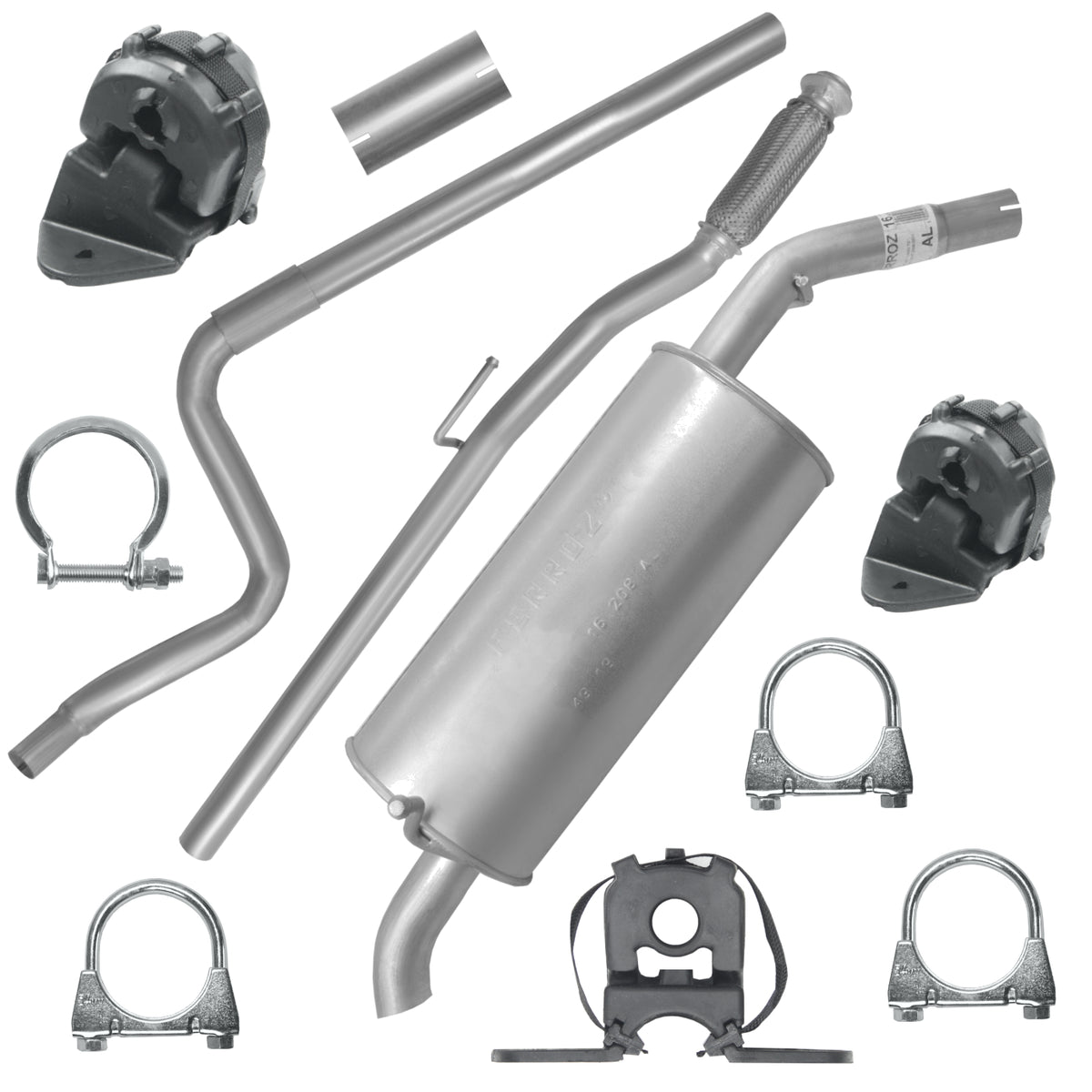Ferroz Zestaw tłumików do Peugeot 207 1 I 1.4 HDI Hatchback (04.2008-12.2015)_1