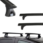 Czarne Aluminiowe Belki dachowe do Honda Civic 9 4d Cruz Airo Dark T (2012-2015)