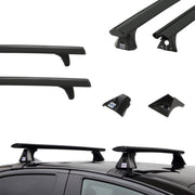 Czarne Aluminiowe Belki dachowe do Subaru Levorg SW Cruz Airo Dark X (2015-2020)