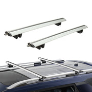 Srebrne Aluminiowe Belki dachowe do Toyota Corolla Verso E12 Cruz Airo R (2002-2004)