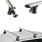 Srebrne Aluminiowe Belki dachowe do Ford EcoSport MK2 Cruz Airo X (2014-2018)