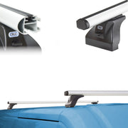 Srebrne Aluminiowe Belki dachowe do Fiat Ducato 250 L1H1 Cruz Alu Cargo AF (2006-2014)