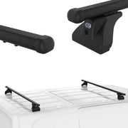 Czarne Stalowe Belki dachowe do Fiat Ducato 250 L4H2 Cruz Cargo Xpro 2022 SF (od 2014)