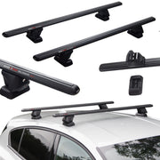 Czarne Aluminiowe Belki dachowe do BMW Seria 3 F30 4d (2013-2020) RIDIGO GLIDER EVO Black