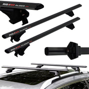 Czarne Aluminiowe Belki dachowe do Fiat Panda Cross (od 2014) RIDIGO GLIDER EVO Black