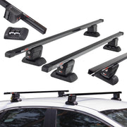 Czarne Stalowe Belki dachowe do Peugeot 607 4d (2000-2009) RIDIGO STEELBAR