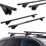 Czarne Stalowe Belki dachowe do Skoda Fabia NJ3_NJ5 (od 2015) RIDIGO STEELBAR