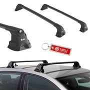 Czarne Aluminiowe Belki dachowe do BMW Seria 1 E87 5d (2004-2011) Turtle Turtle Black