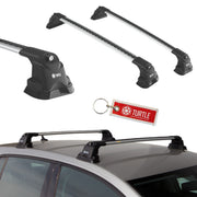 Srebrne Aluminiowe Belki dachowe do BMW Seria 1 E81 3d (2007-2011) Turtle Turtle Silver