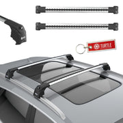 Srebrne Aluminiowe Belki dachowe do Seat Ibiza 6J5 / 6P1 ST (2010-2017) Turtle Turtle Silver